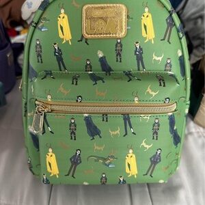Green Loki Themed Backpack